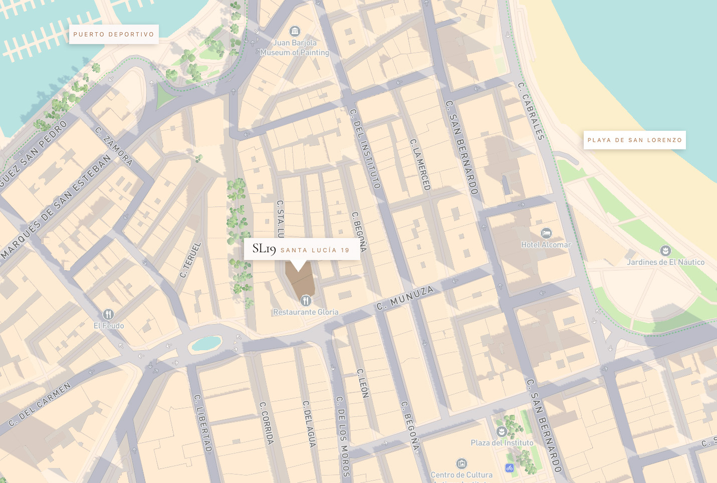 Mapa de ubicación de SL19, Calle Santa Lucía 19, Gijón